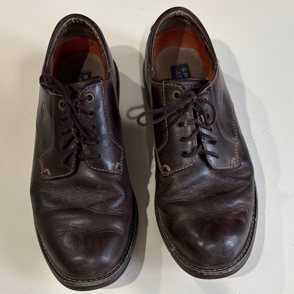Sperry Dark Brown Leather Oxfords